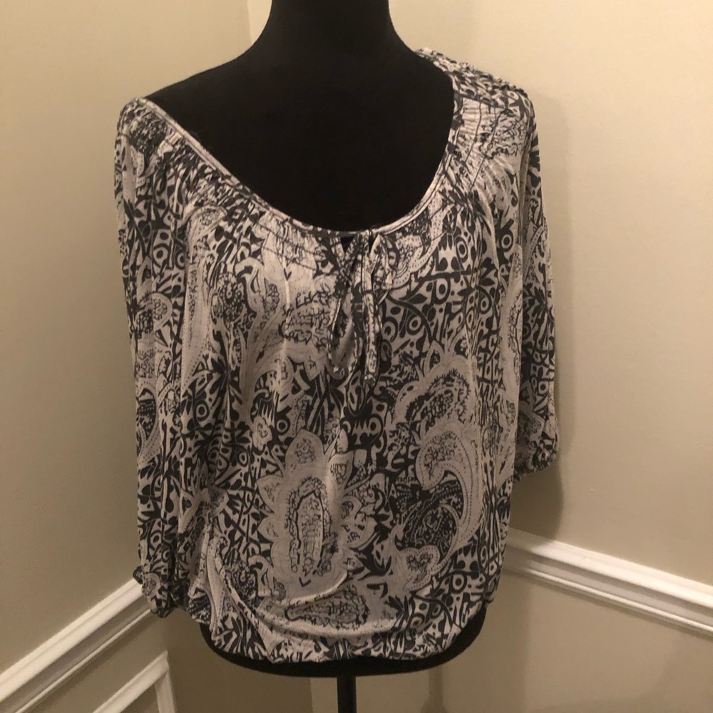 Sheer, lined blouse